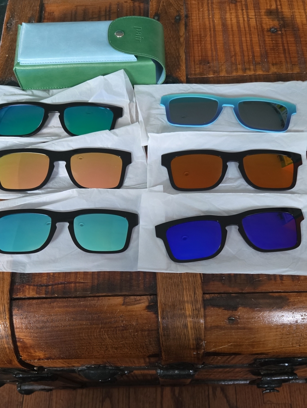 Pair Eyewear The Drew Sun Toppers, Case, Rose Gold, Purple, Blue, Green, Gold ..